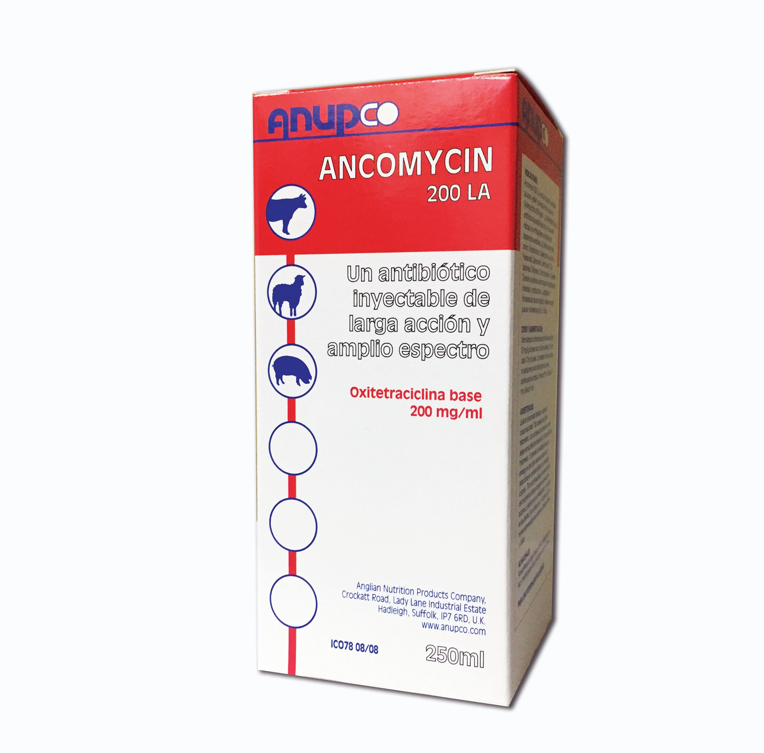 ANCOMYCIN Antibiótico infecciones bacterianas como Streptococcus Staphylococcus,etc